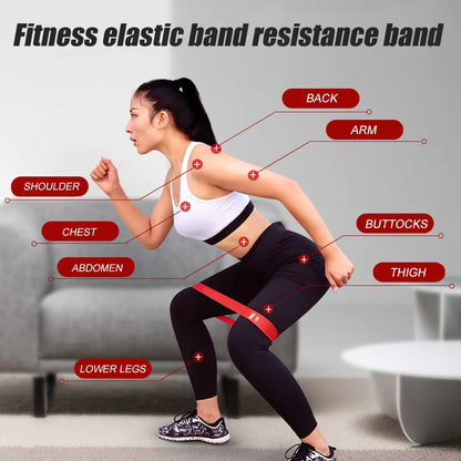 5Pcs/Set Yoga Resistance Rubber Bands Expander Belt Bodybuilding Fitness Equipment Pilates Sport Training Workout Elastic Bands