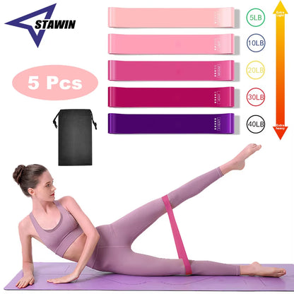 5Pcs/Set Yoga Resistance Rubber Bands Expander Belt Bodybuilding Fitness Equipment Pilates Sport Training Workout Elastic Bands